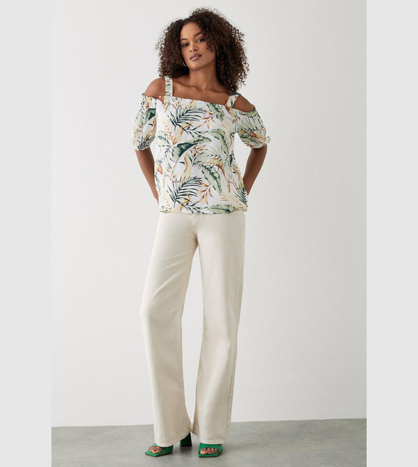 Dorothy Perkins Floral-Prints - Ivory Tops & Blouses