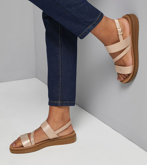 جود فور ذا سول  - ذهبي وردي Flat Sandals