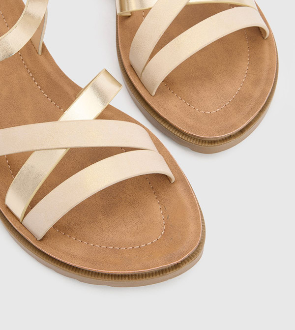 جود فور ذا سول  modest-glam-w - ذهبي Flat Sandals