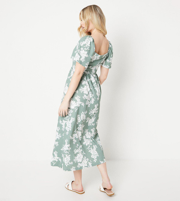 Dorothy Perkins Floral-Prints - Green Casual Dresses
