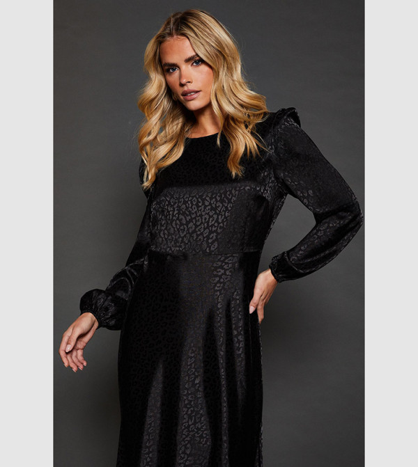 Dorothy Perkins  statement-sleeve-babydoll - Black Casual Dresses