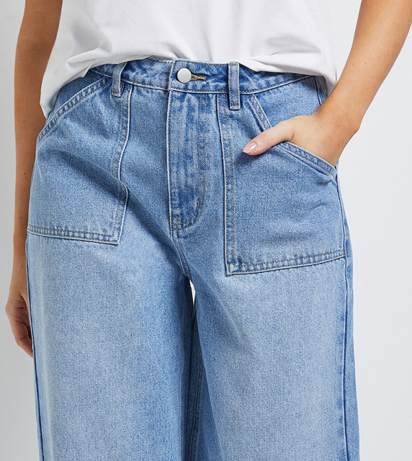 دوروثي بيركينز  denim-obsessed - أزرق Wide Leg Jeans