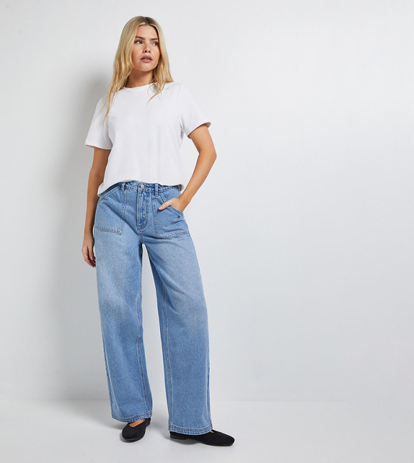 دوروثي بيركينز  denim-obsessed - أزرق Wide Leg Jeans
