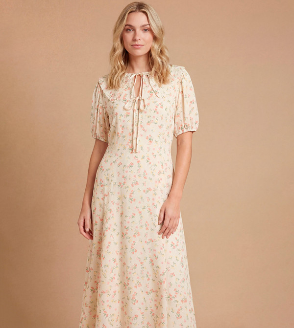 Dorothy Perkins Clothing - Beige Midi Dresses