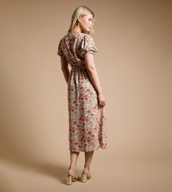دوروثي بيركينز  statement-sleeve-babydoll - متعدد Midi Dresses