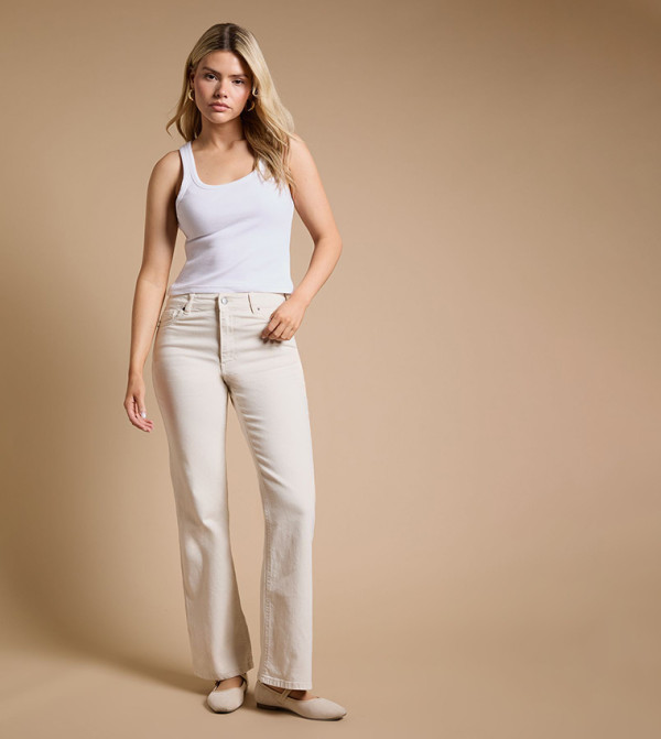 Dorothy Perkins Dorothy Perkins - Beige Straight Jeans