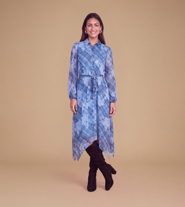 Dorothy Perkins  Shirt & T-Shirt Dresses - Blue Shirt & T-Shirt Dresses