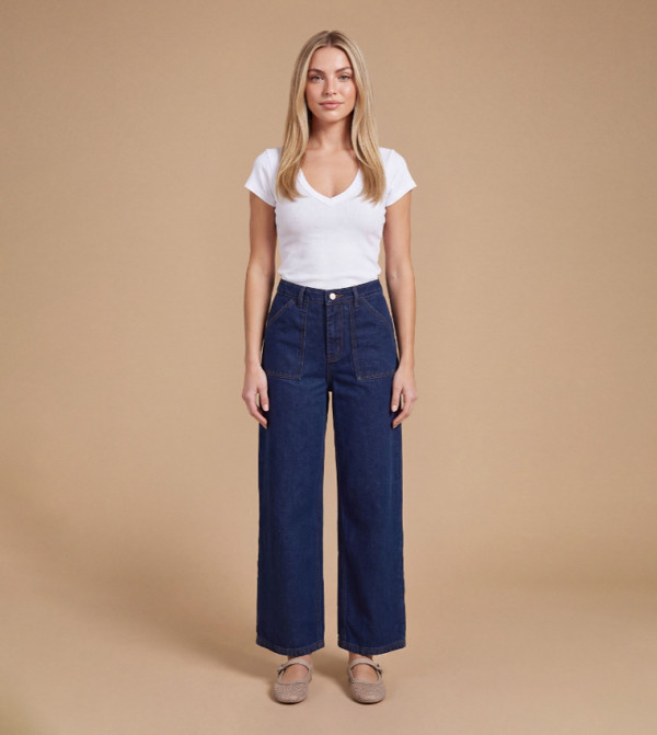 دوروثي بيركينز denim-obsessed - أزرق Wide Leg Jeans