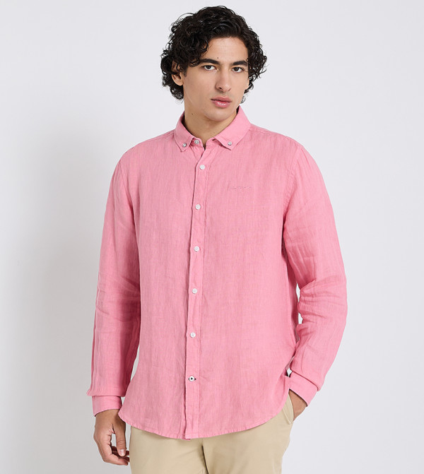 Ben Sherman  Clothing - Pink Casual Shirts