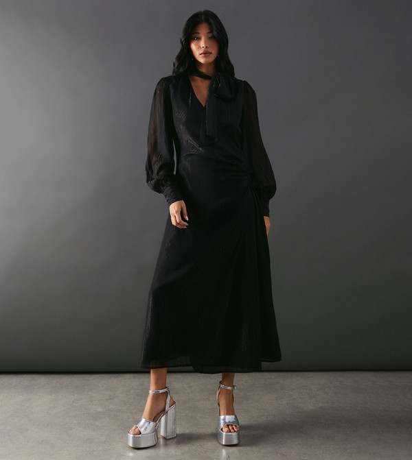 Warehouse - Outlet  - Black Midi Dresses