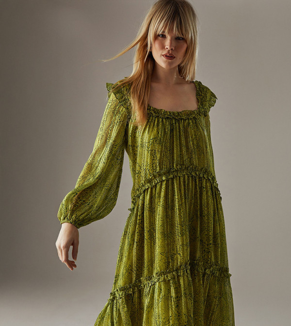 Warehouse - Outlet Warehouse - Outlet - Green Midi Dresses