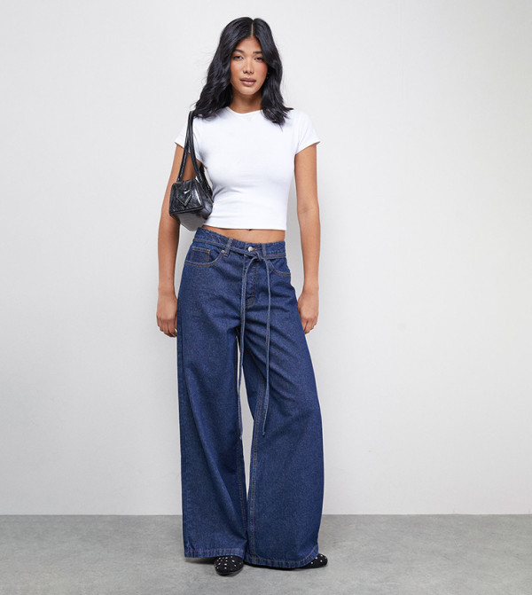Oasis  denim-obsessed - Indigo Wide Leg Jeans