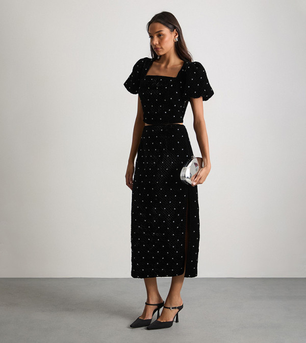 Warehouse Warehouse - Black Midi Skirts