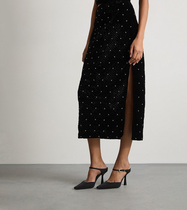 Warehouse Warehouse - Black Midi Skirts
