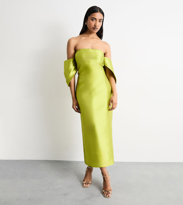 ويرهاوس ويرهاوس - أصفر Midi Dresses