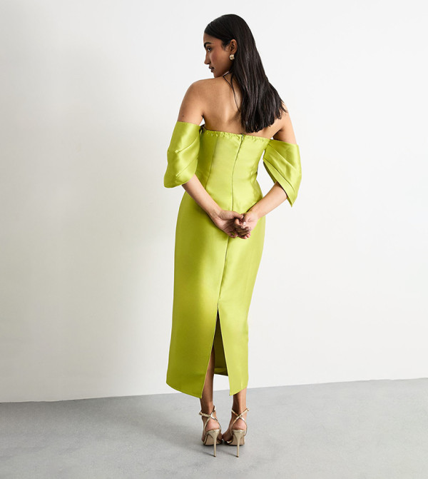 ويرهاوس ويرهاوس - أصفر Midi Dresses