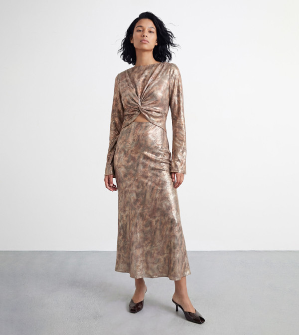 ويرهاوس ويرهاوس - بني  Midi Dresses
