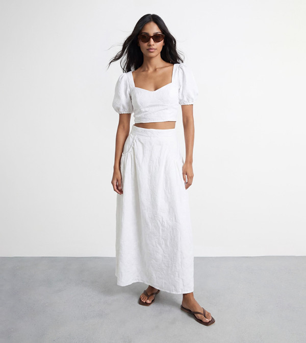 ويرهاوس ويرهاوس - أبيض Maxi Skirts