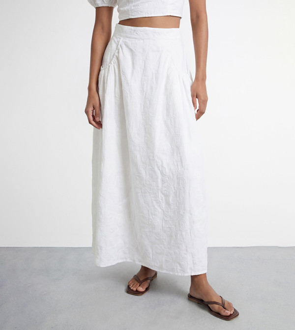 ويرهاوس ويرهاوس - أبيض Maxi Skirts