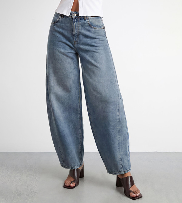 Warehouse Warehouse - Blue Straight Jeans