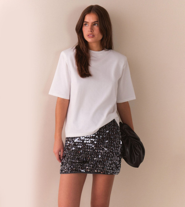 Warehouse Warehouse - Metallic Mini Skirts
