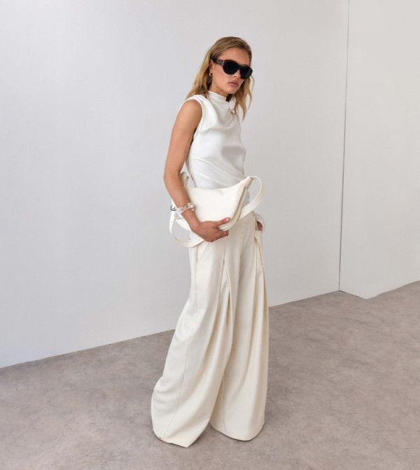 Warehouse Warehouse - Cream Casual Pants