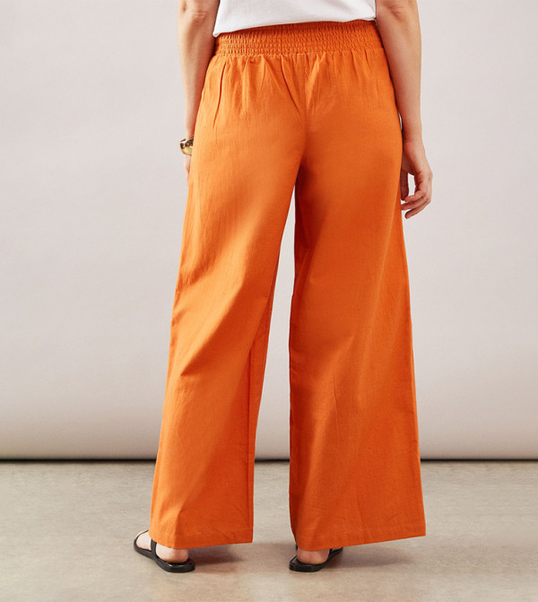 واليس   - برتقالي  بنطال كاجوال