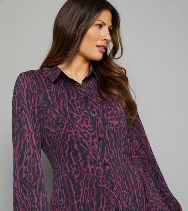 واليس - اوتليت pretty-in-prints-w - بنفسجي Midi Dresses
