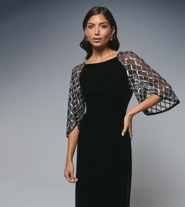 واليس   فساتين ميدي  - أسود Midi Dresses