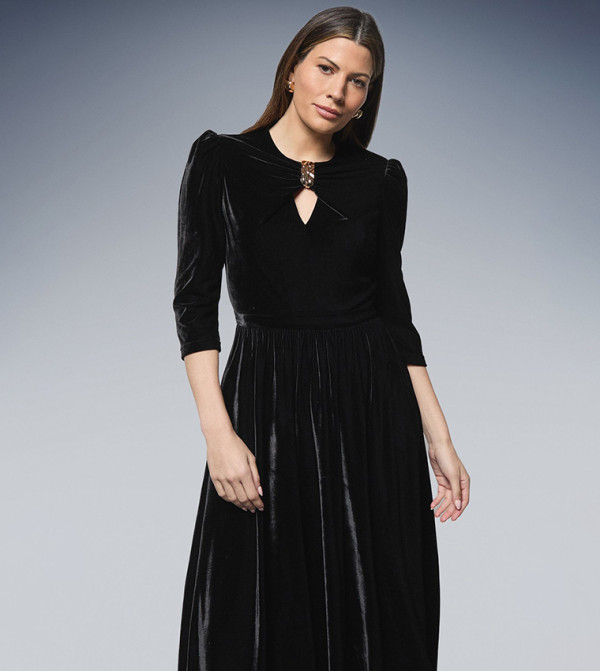 واليس   occasion-wedding-guest - أسود Midi Dresses