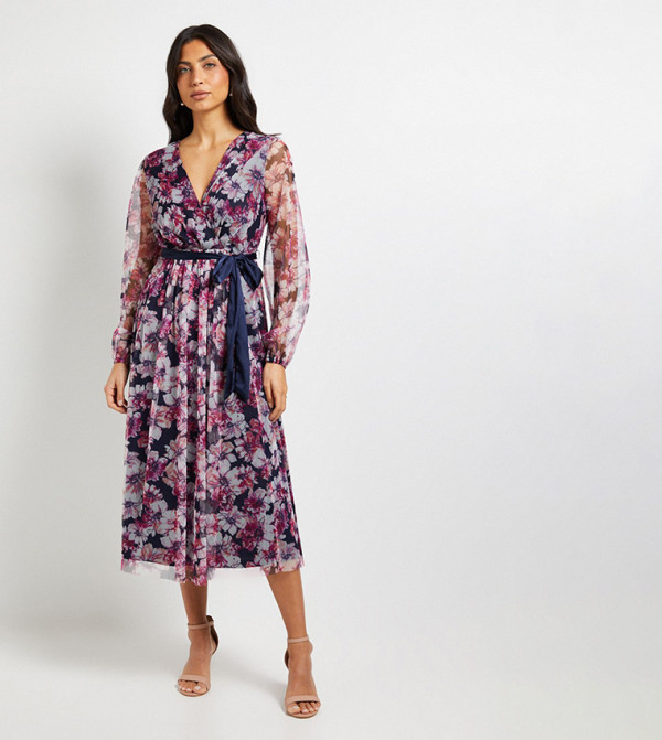 Wallis Wallis - Navy Midi Dresses