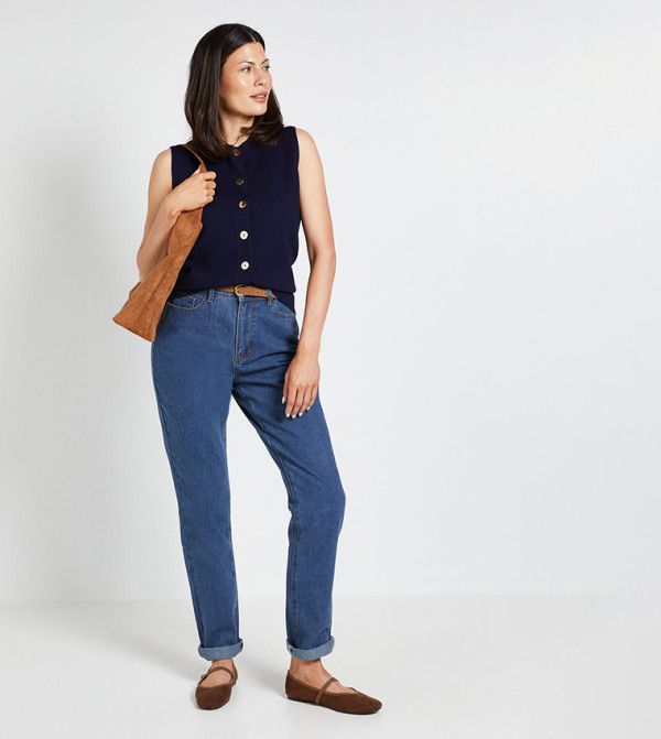 Wallis Wallis - Navy Sleeveless Tops