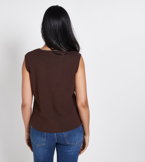 Wallis Wallis - Brown Sleeveless Tops
