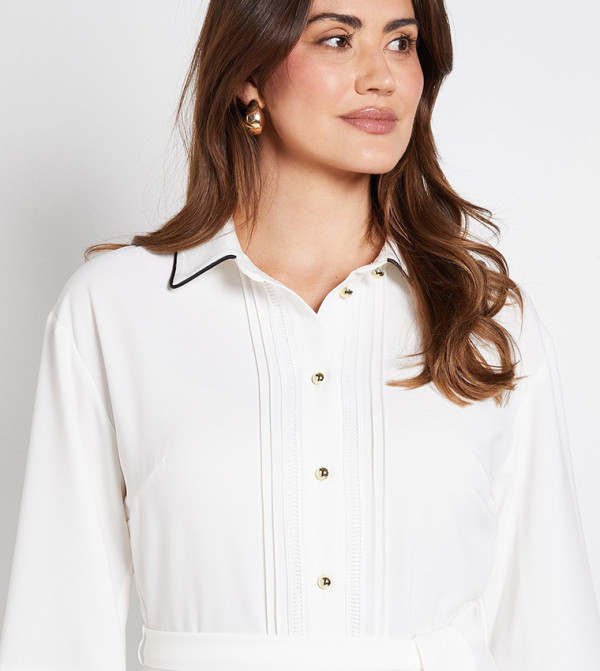 واليس   فساتين - عاجي  Shirt & T-Shirt Dresses