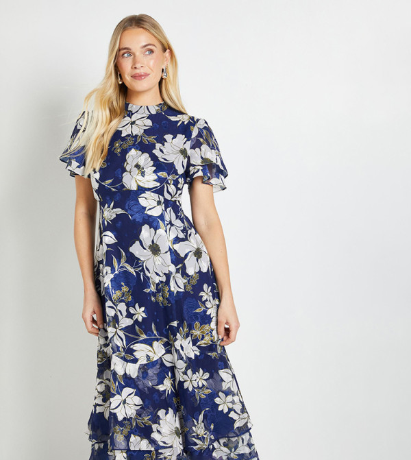 Wallis  resort-state-of-mind-w - Navy Midi Dresses