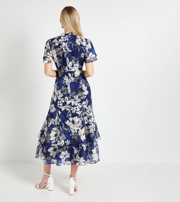 Wallis  resort-state-of-mind-w - Navy Midi Dresses
