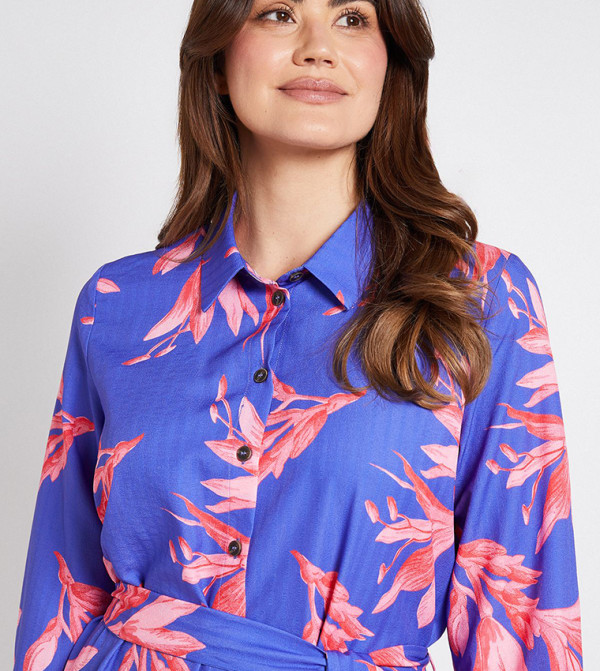 Wallis Wallis - Blue Shirt & T-Shirt Dresses