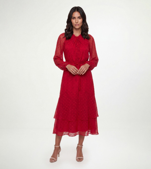 واليس واليس - أحمر Midi Dresses