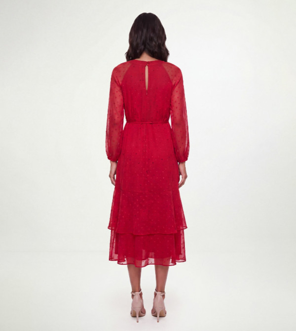 واليس واليس - أحمر Midi Dresses