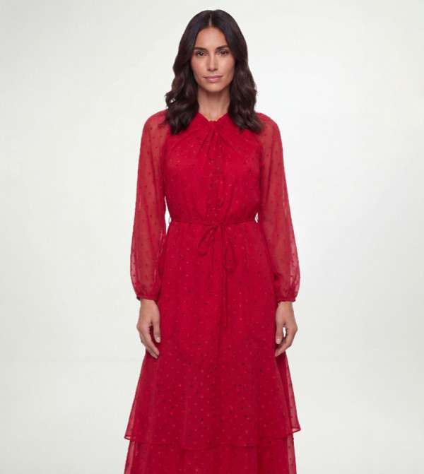 واليس واليس - أحمر Midi Dresses