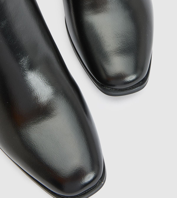 واليس بوت لمنتصف الساق - أسود Mid Calf Boots