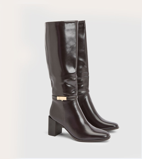 واليس   بوت لمنتصف الساق - بني  Mid Calf Boots