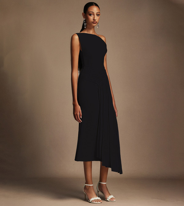 Bella Barnett  Dresses - Black Midi Dresses
