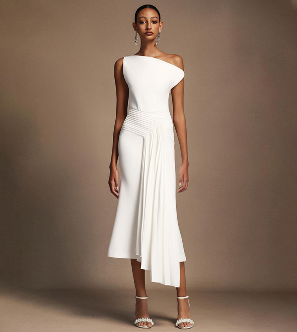 بيلا بارنيت بيلا بارنيت - أبيض Midi Dresses