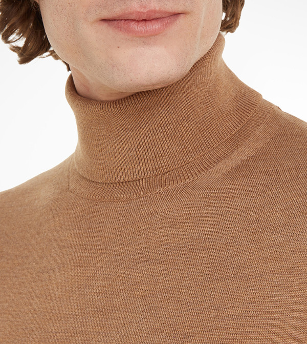 كالفين كلاين سترات بياقة السلحفاة - بني Turtle neck Sweaters