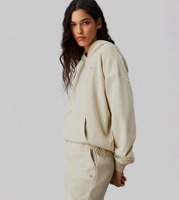كالفن كلاين جينز  بناطيل مشي وركض - كريمي  Track Pants & Joggers