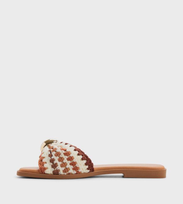 كول ات سبرنج  micro-checks - بني  Flat Sandals