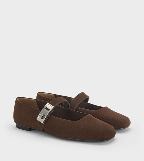 Charles & Keith  Mary Janes - Brown Mary Janes