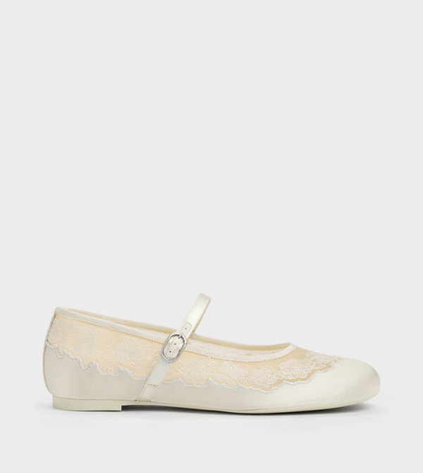 Charles & Keith Charles & Keith - White Mary Janes