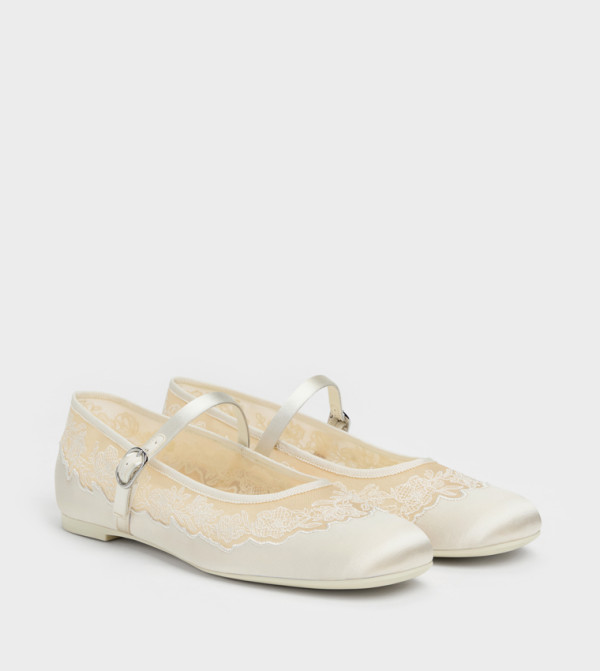 Charles & Keith Charles & Keith - White Mary Janes